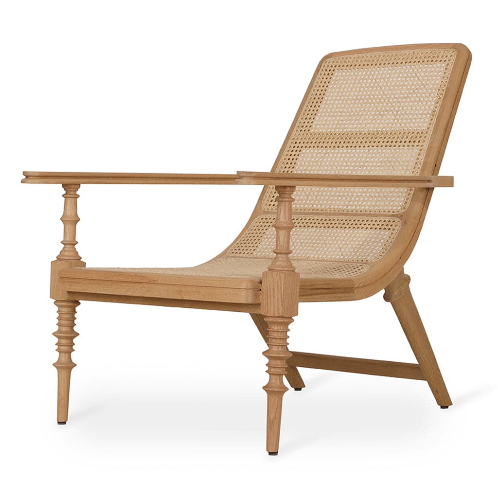Klid - Ash/Oak/Beech-Rattan Lounge Chair by Alankaram