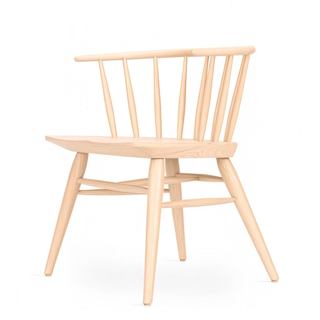Eski - Ash/Oak/Beech Dining Chair, Wooden Seat by Alankaram