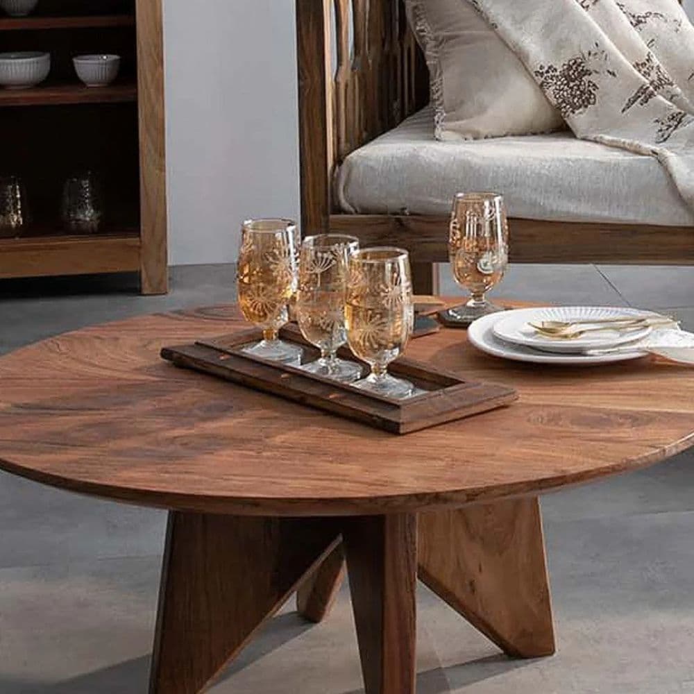 Buy Round Coffee Table for Living Room Online in India | Furnhands by Furnhands