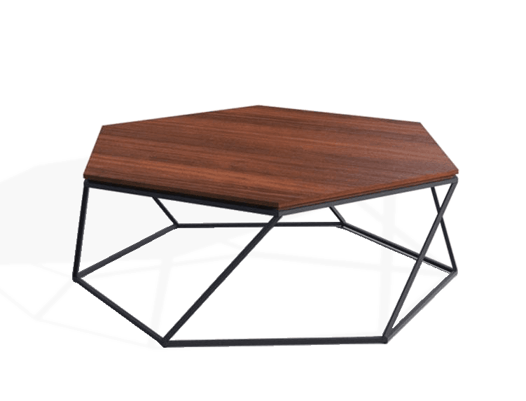 Solid Wood INDIANA Hex Coffee Table by Saraf Furniture