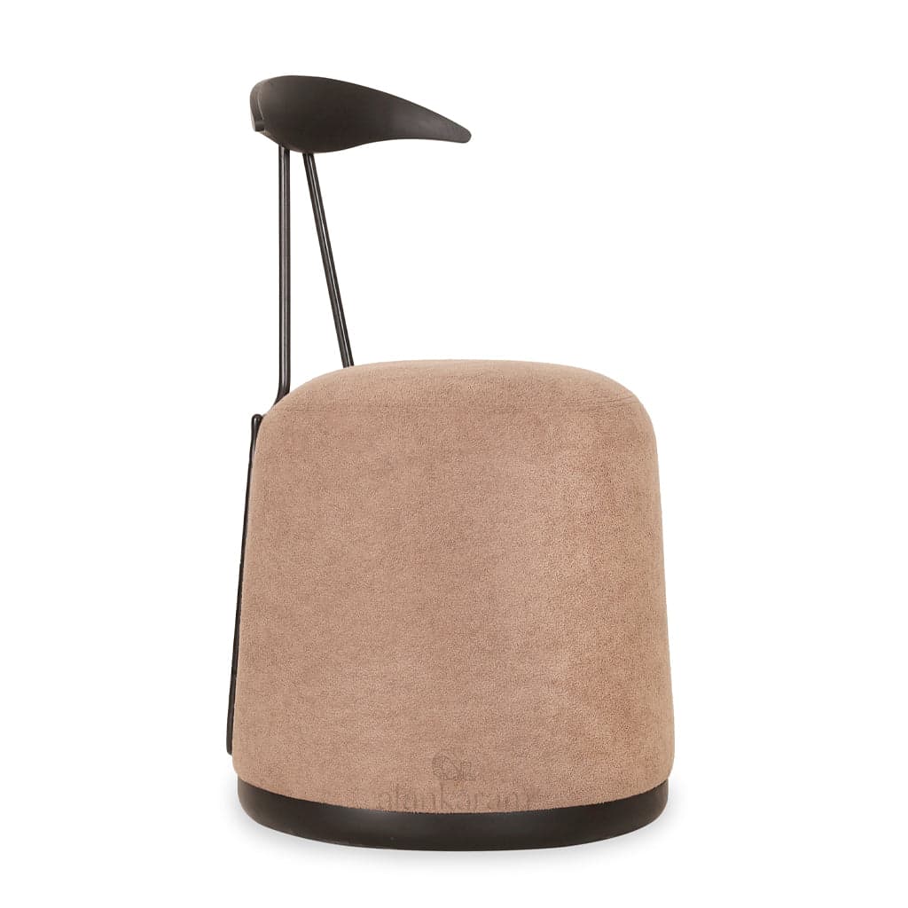Credu - Ash/Oak/Beech Dining Chair, Stained, Cream Color Fabric by Alankaram