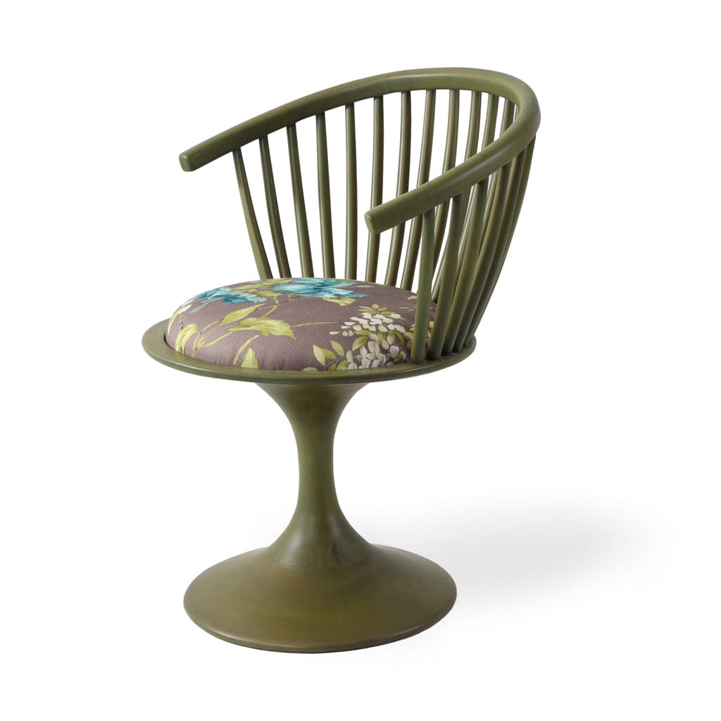 Koru - Ash/Oak/Beech Pedestal Dining Chair, Stained by Alankaram