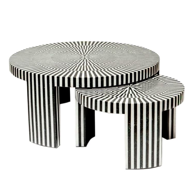 Reyka Inlay Nesting Cofee Table Set by The Artisania