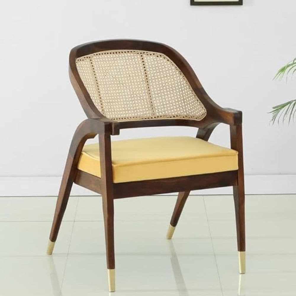Solid Wooden Rattan Arm Chair | Luxury Living Room Seating – Furnhands by Furnhands