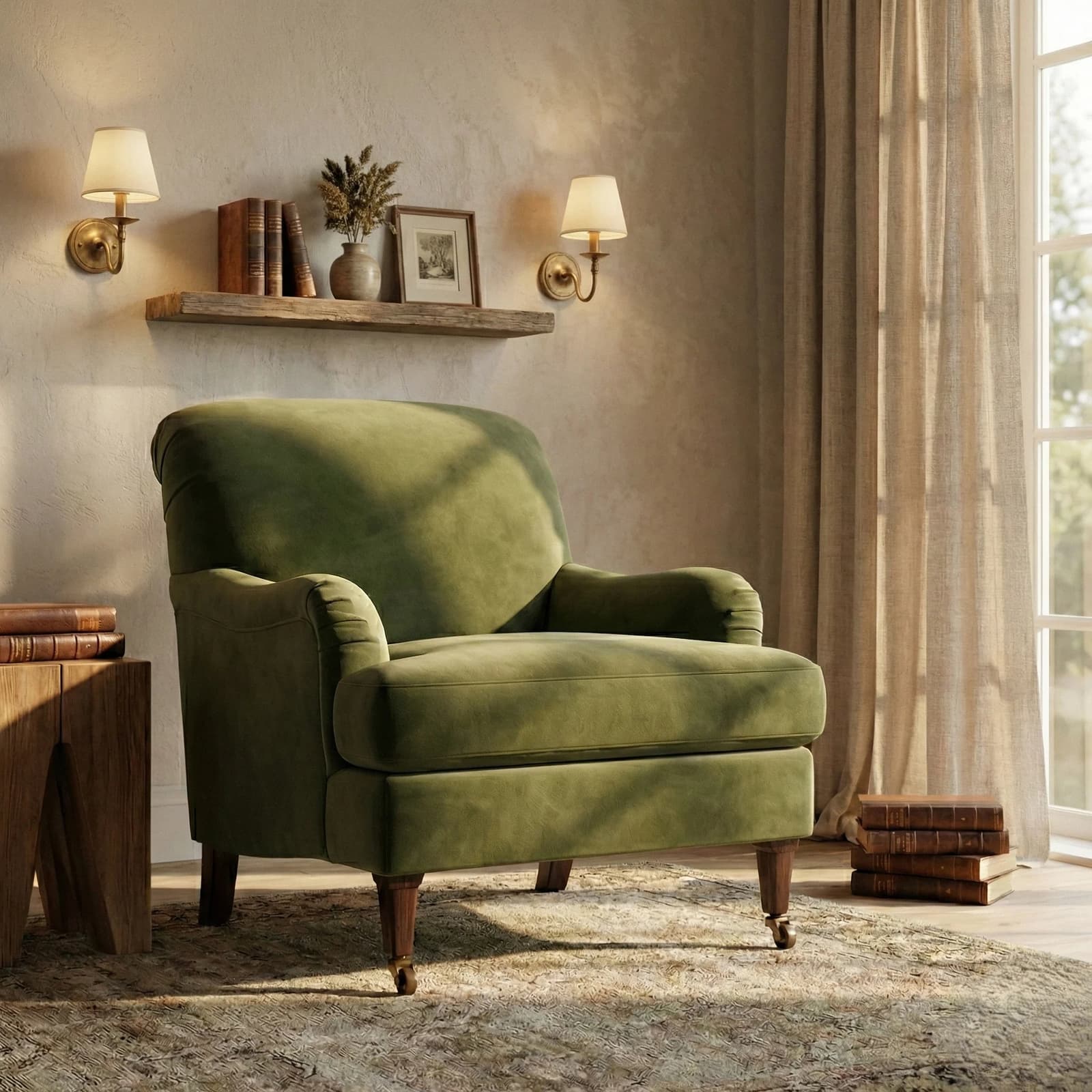 Aurelia Velvet Arm Chair by Homes of Rajasthan