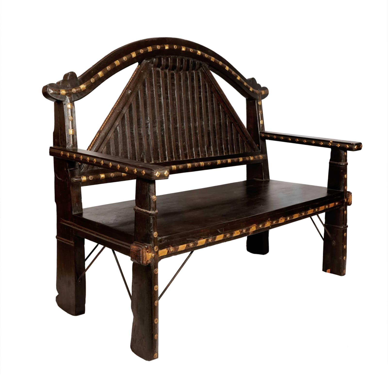 Shaan Antique Bench Made From A Bullock Cart by The Artisania