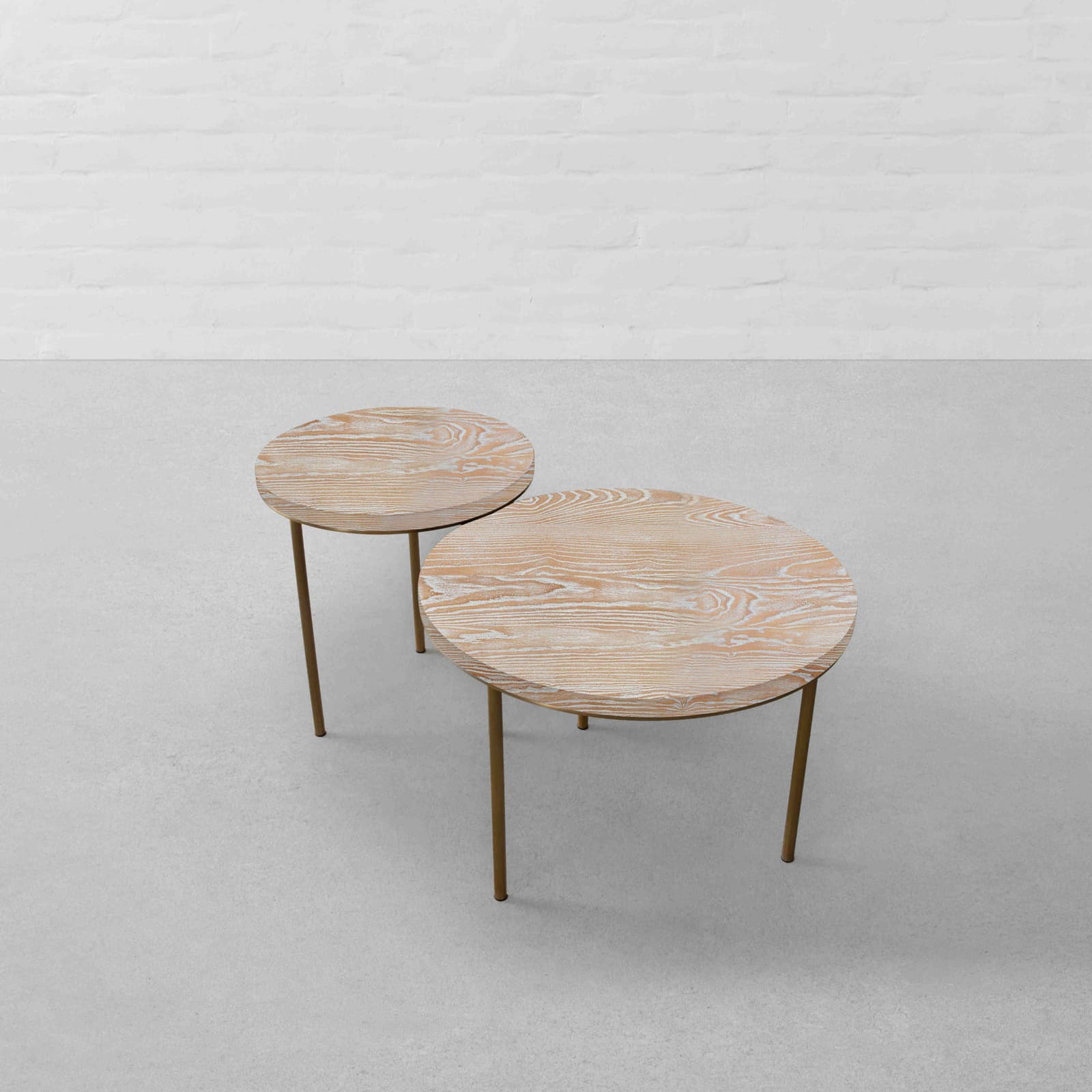 Norway Coffee Table Island Set of 2-(Country River Sand) by Gulmohar Lane