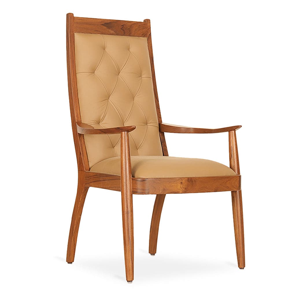 Pranshu - Teak Dining Chair with Armrest 2 by Alankaram