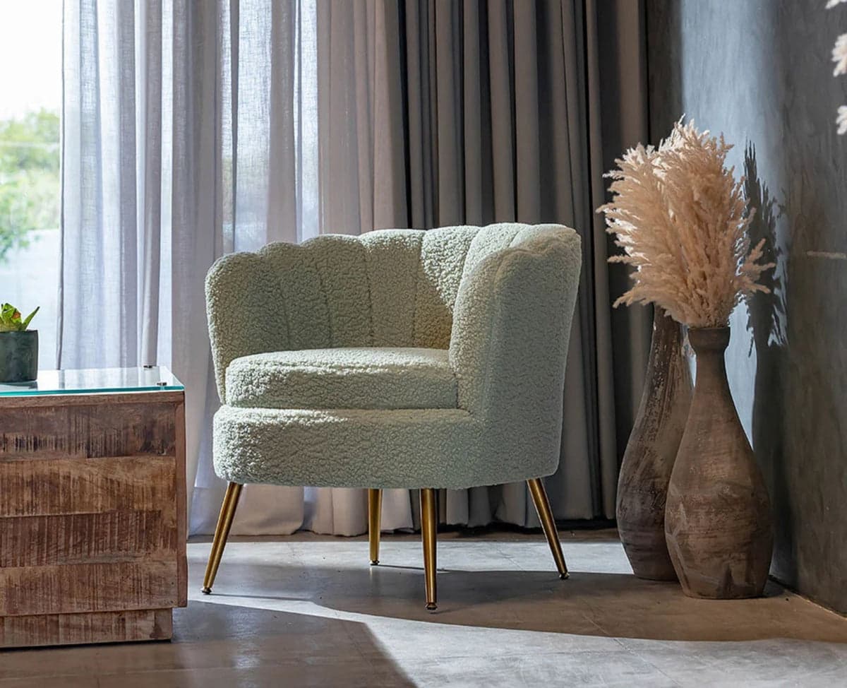 Alder Arbor Armchair – Modern Upholstered Dining Chair for Home & Café - (Emerald Green) by Furniselan