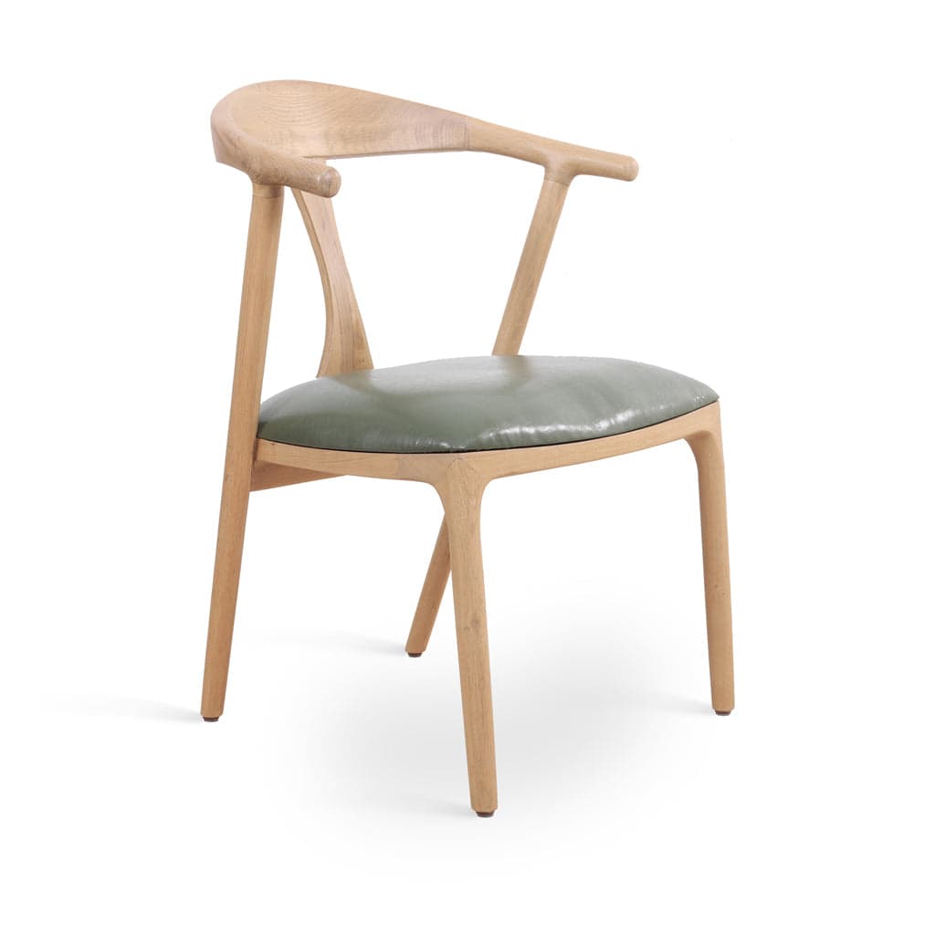 Ploot - Ash/Oak/Beech Dining Chair, Upholstered Seat 4 by Alankaram