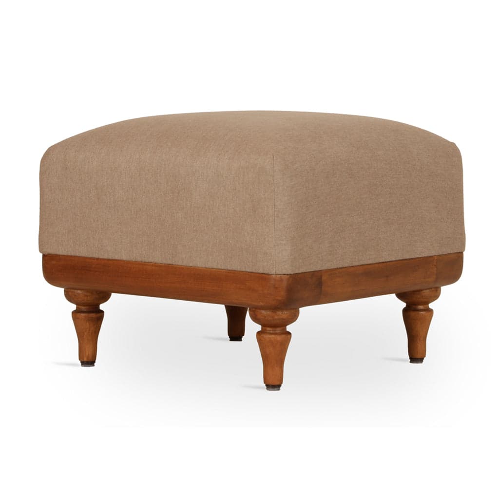 Pakhi - Square Size Pouffe with Grey Fabric 2 by Alankaram