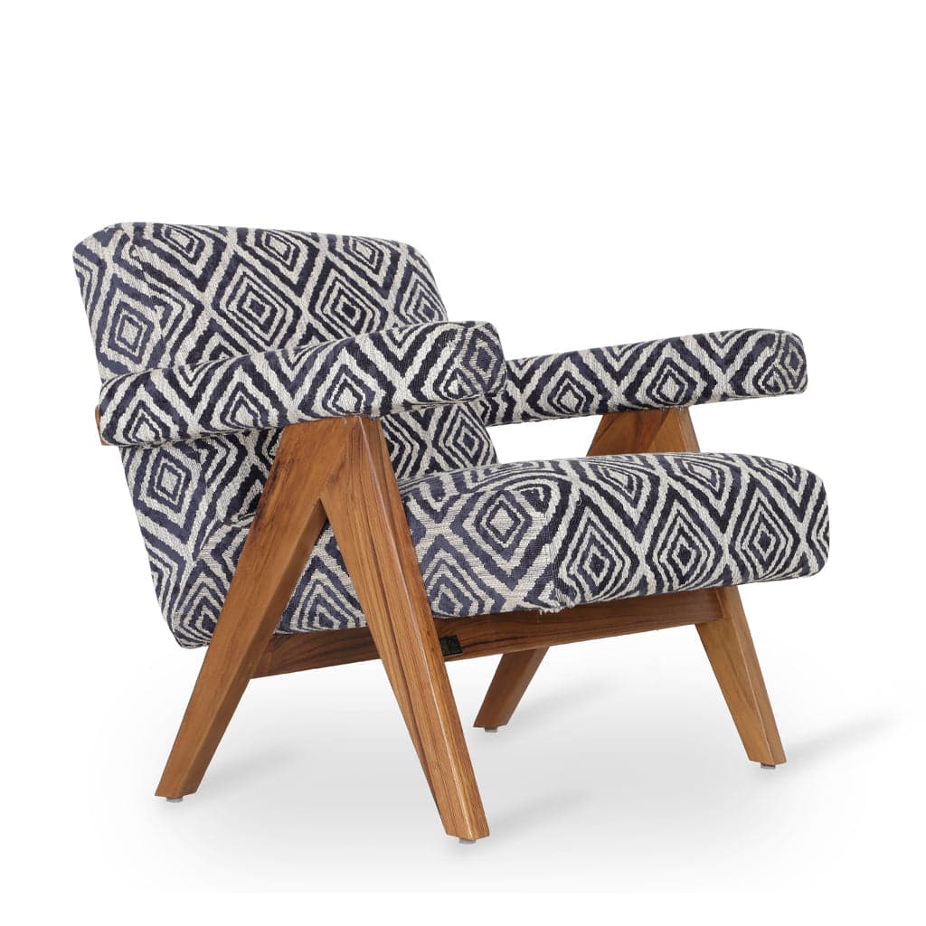 Jeanneret - Teak Lounge Chair, Upholstered 2 by Alankaram