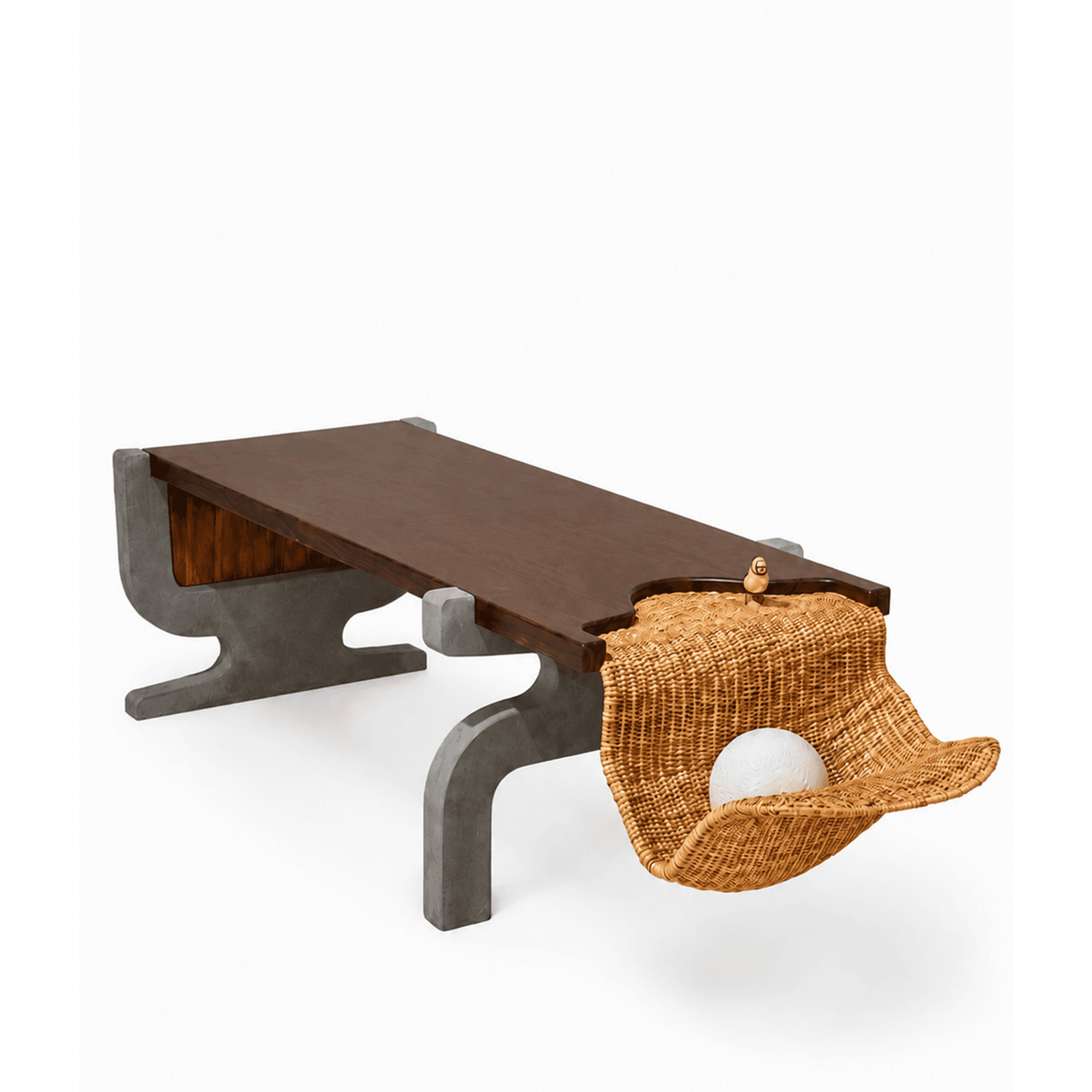 Rattan Furniture : Rattan Bench Handcrafted in Teakwood by Vakr
