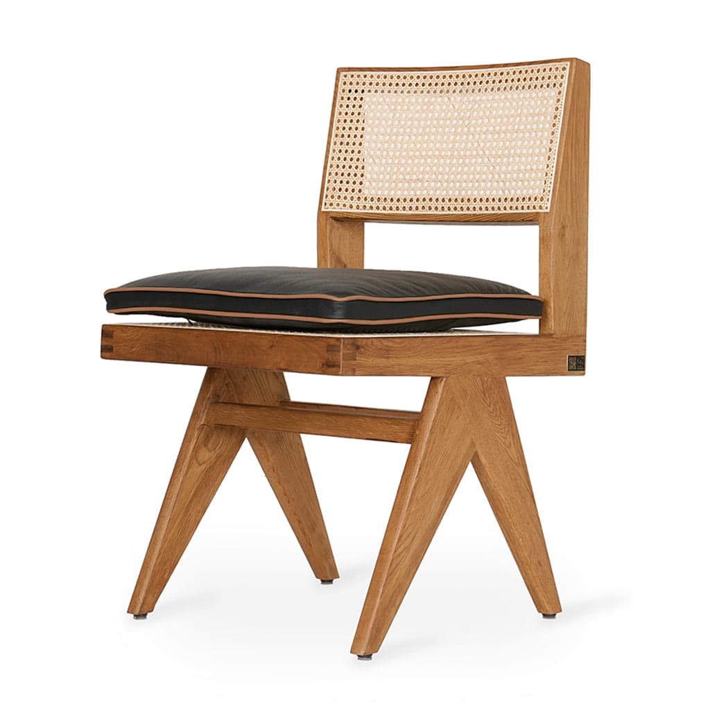 Jeanneret - Teak Dining Chair Without Armrest by Alankaram