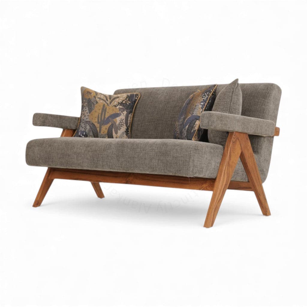 Jeanneret - Two Seater Teak Sofa by Alankaram