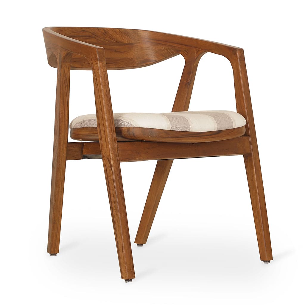 Ince - Teak Dining Chair, Wooden Back 5 by Alankaram