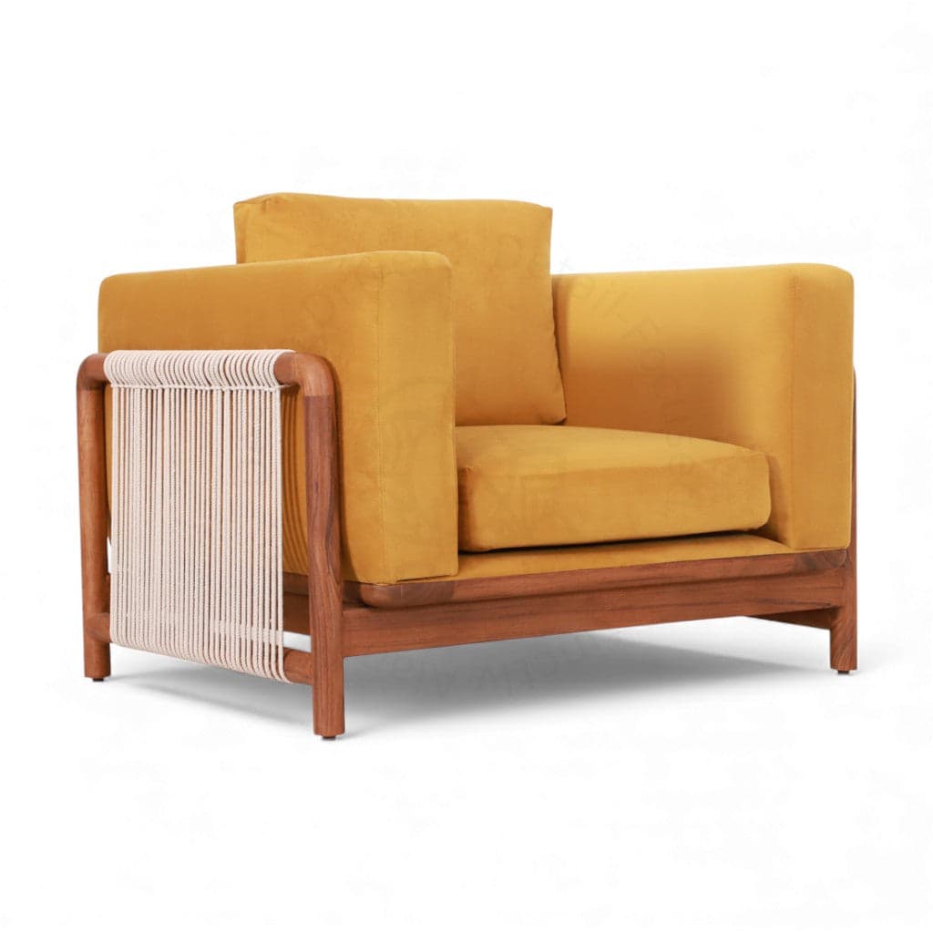 Kaha - Teak Club/Sofa Chair 3 by Alankaram