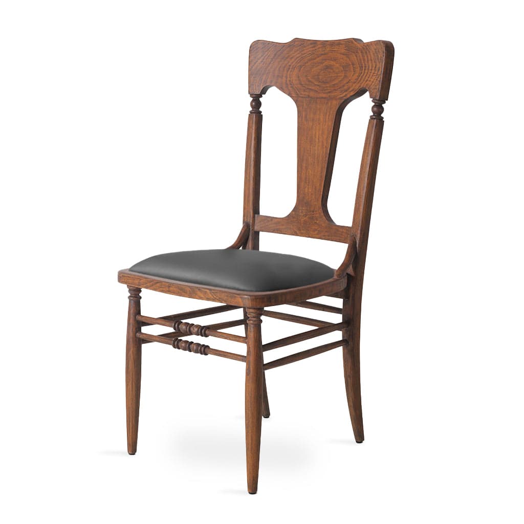 Kanso - Teak Dining Chair, Upholstered Seat by Alankaram