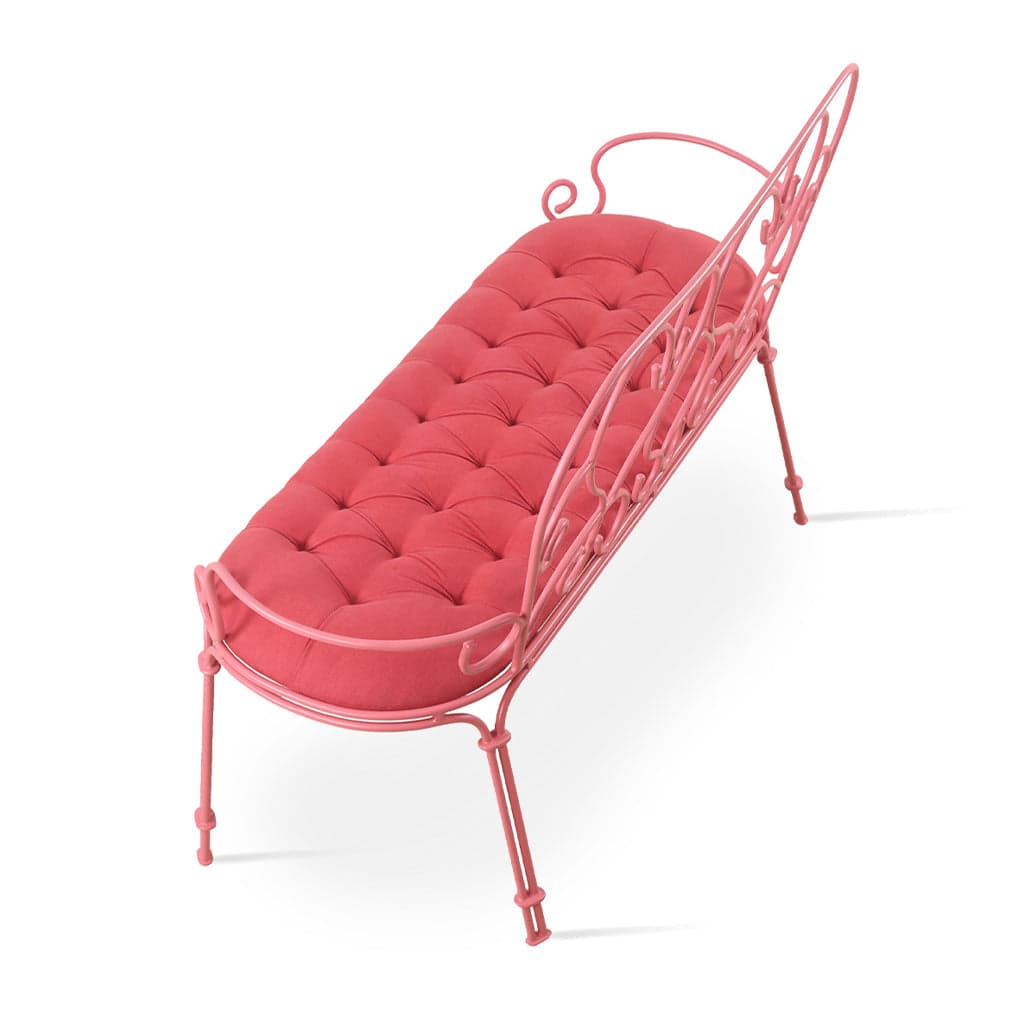 Nofoa - Two Seater Metal Sofa, Upholstered Seat 1 by Alankaram