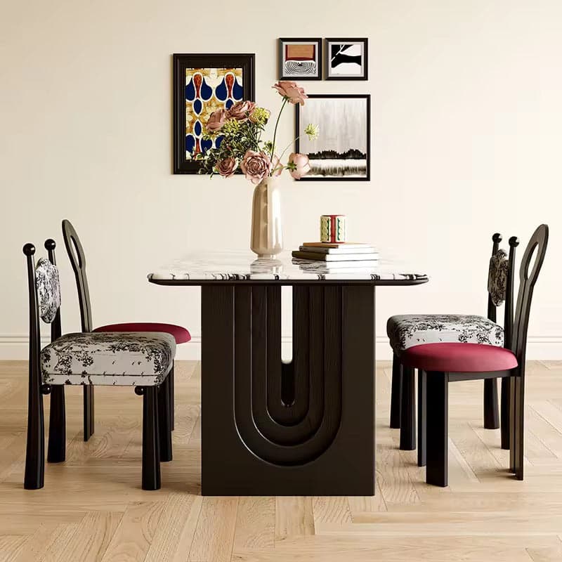 Suki Dinning Marble Dining Table by Flamingo Life