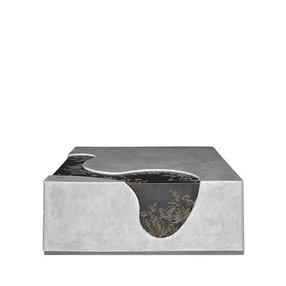 Concrete Furniture-Handcrafted Concrete Coffee Table Engraved in Pichwai Artwork by Vakr