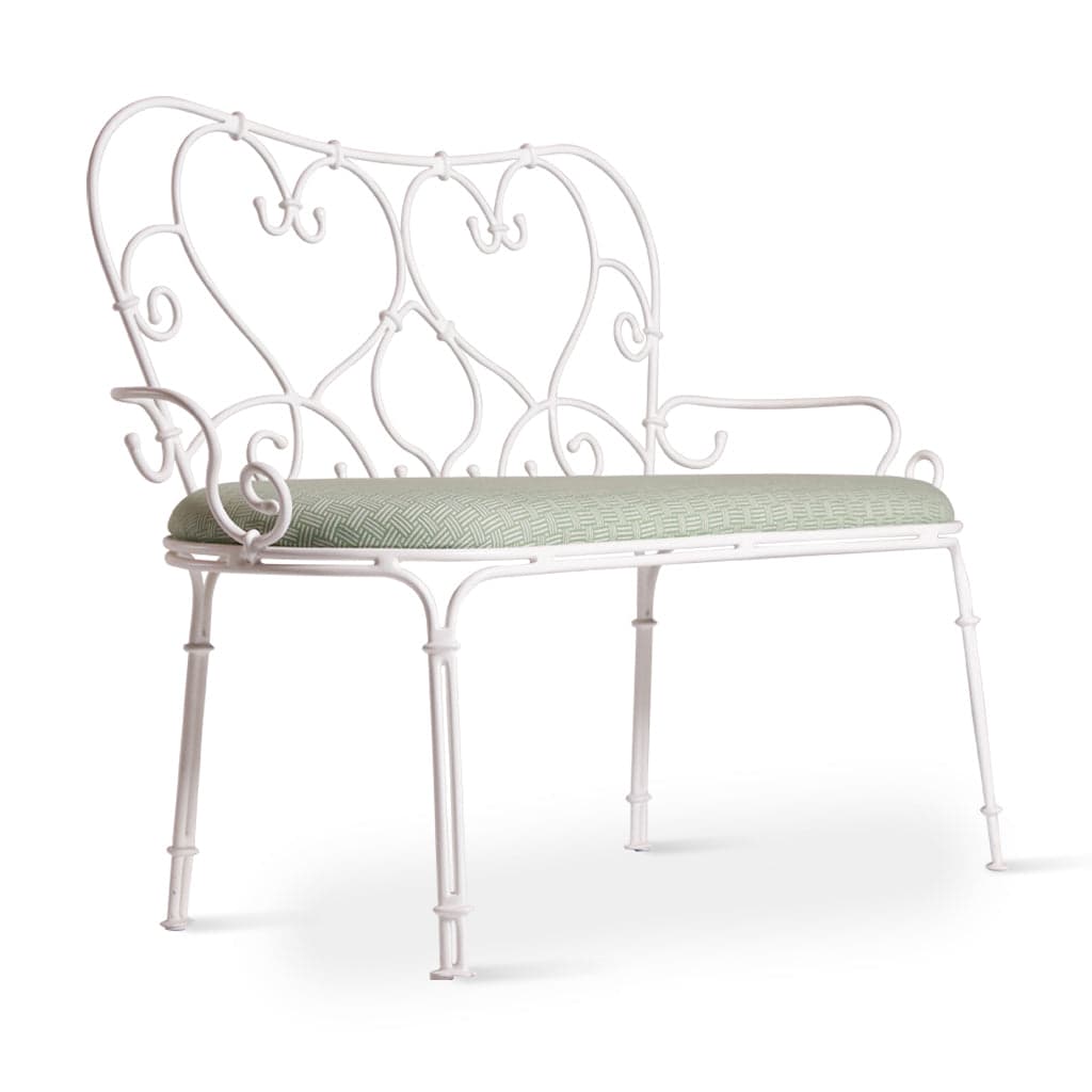 Nofoa - Two Seater Metal Sofa, Upholstered Seat by Alankaram
