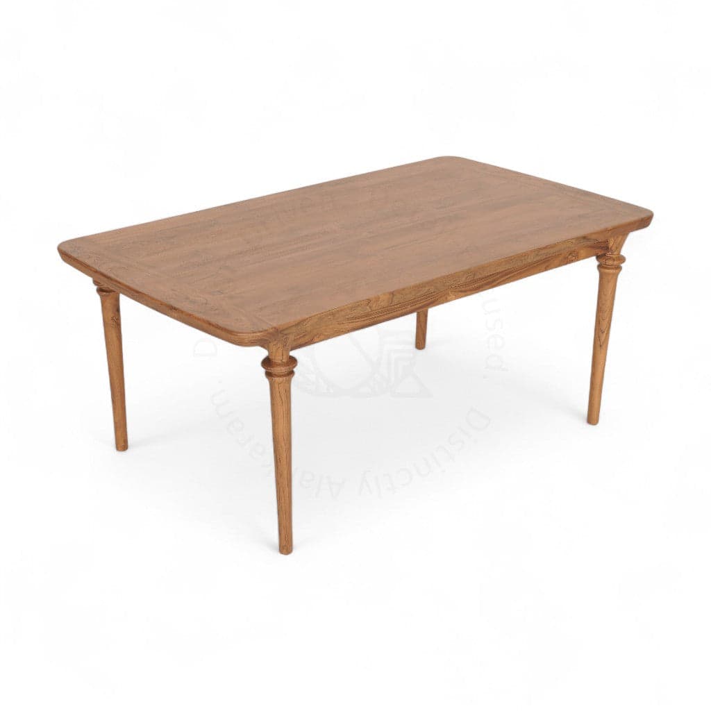 Piki Teakwood Dining Table with Plain Top by Alankaram