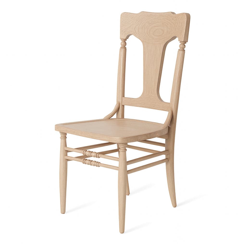 Kanso - Ash/Oak/Beech Dining Chair, Wooden Seat by Alankaram