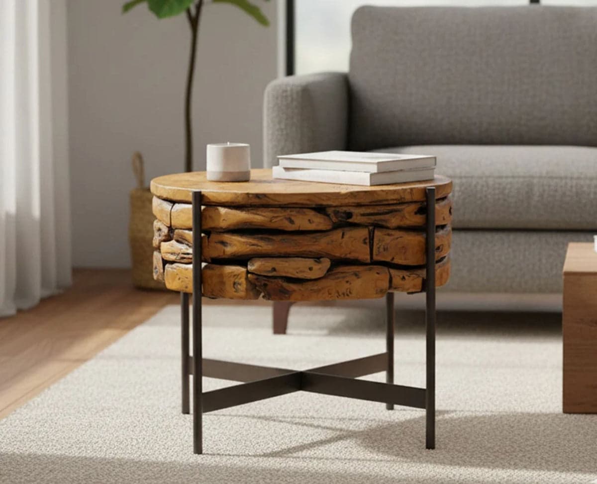 Halo Coffee Table - (Brown) by Furniselan