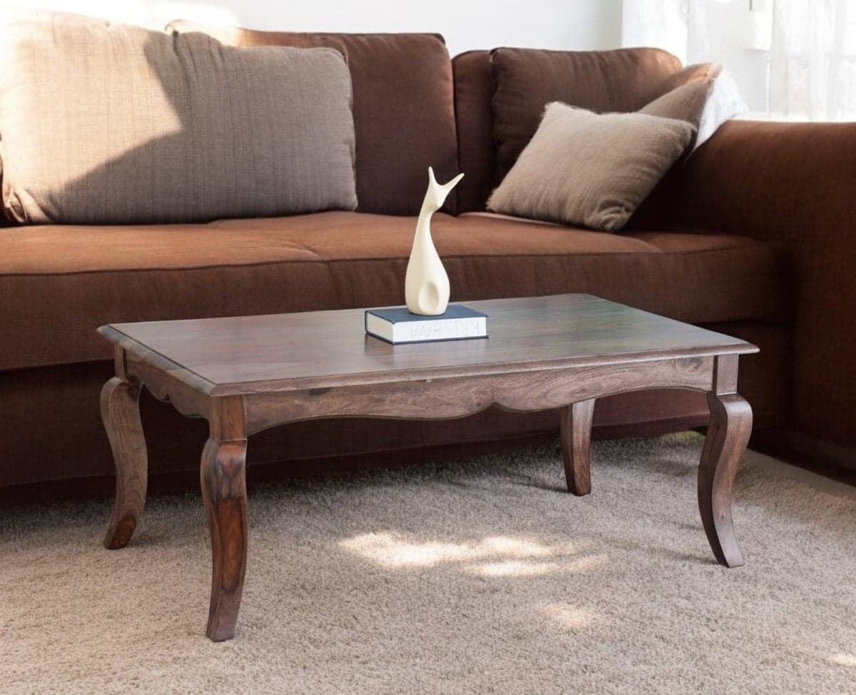 Denmark Sheesham Wood Coffee Table - (Grey Finish) by Furniselan