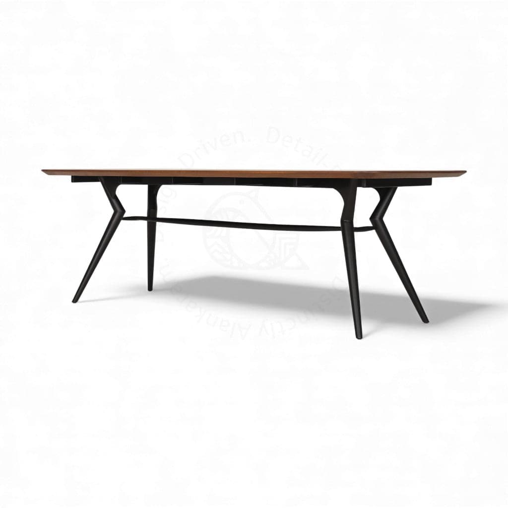 Fusi - Eight Seater Teak Dining Table, Plain Top by Alankaram