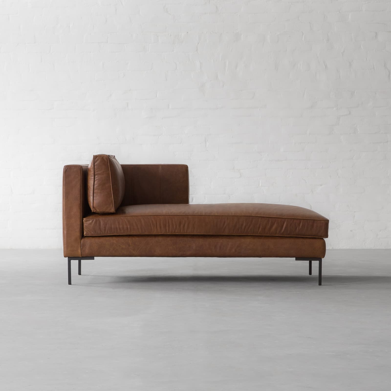 L.A. Leather U-Shaped Large Sectional Sofa With Double Chaise by Gulmohar Lane
