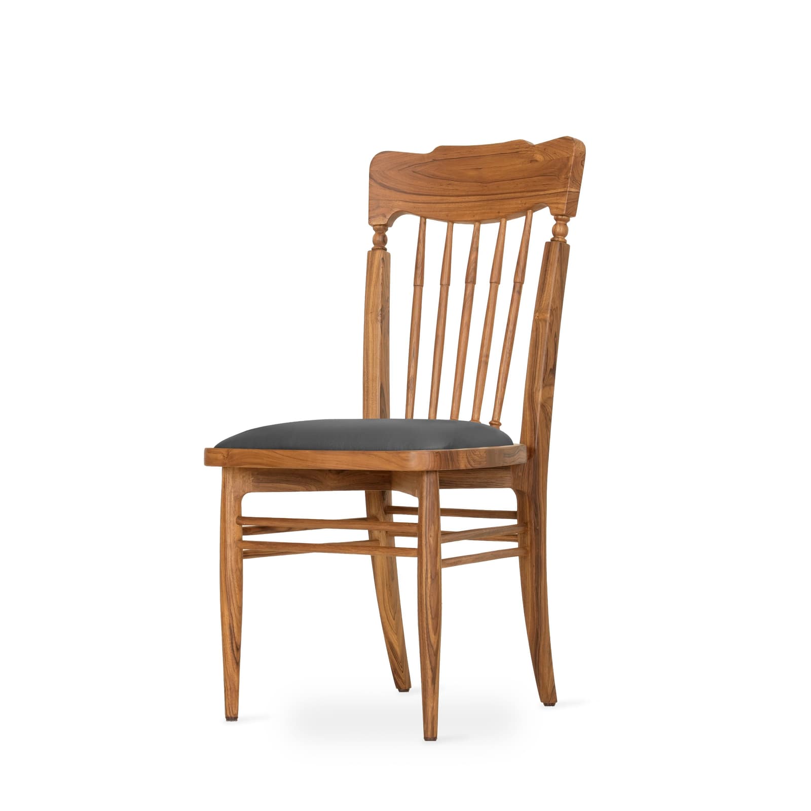 Jadi - Teak Dining Chair, Upholstered Seat by Alankaram