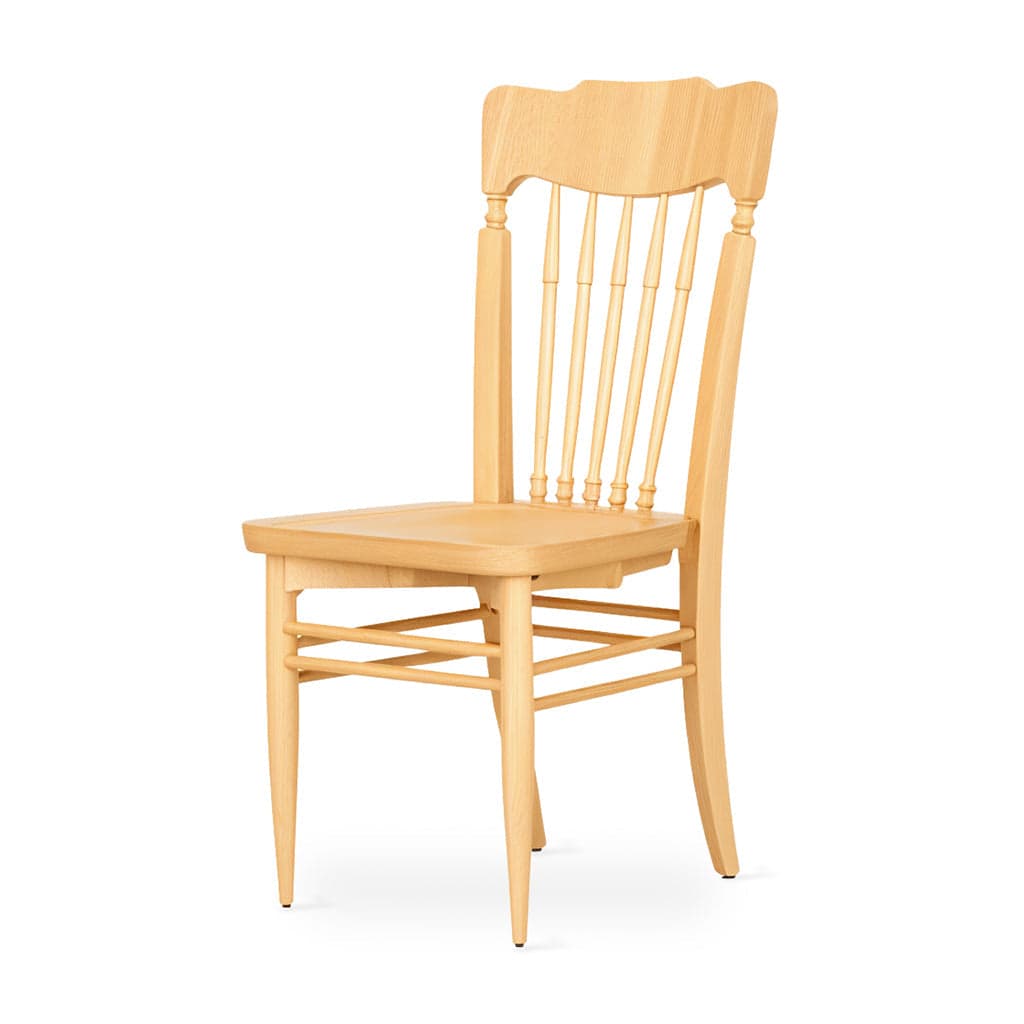 Jadi - Ash/Oak/Beech Dining Chair, Wooden Seat by Alankaram