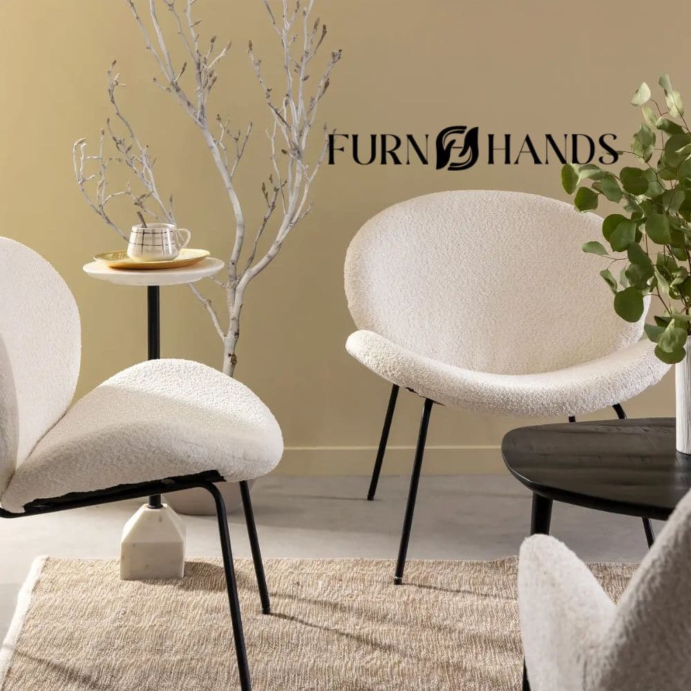 Upholstered Bouclé Armchair | Stylish & Comfortable Sofa Chair – Furnhands® by Furnhands