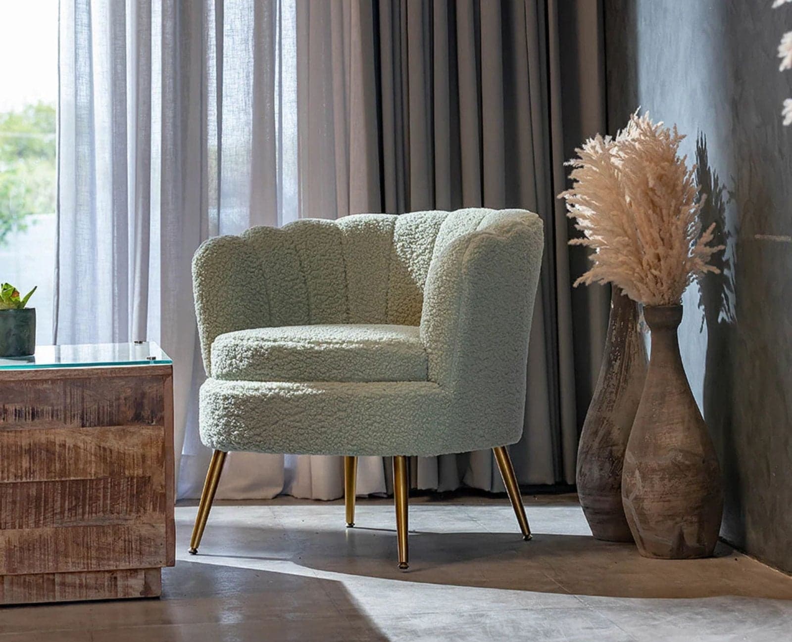 Alder Arbor Armchair – Modern Upholstered Dining Chair for Home & Café - (Emerald Green) by Furniselan