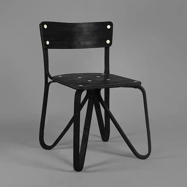 Butterfly Chair: Designer Unique Bamboo Chair | Home Bedroom Study Room and Offices Black Edition by Mianzi