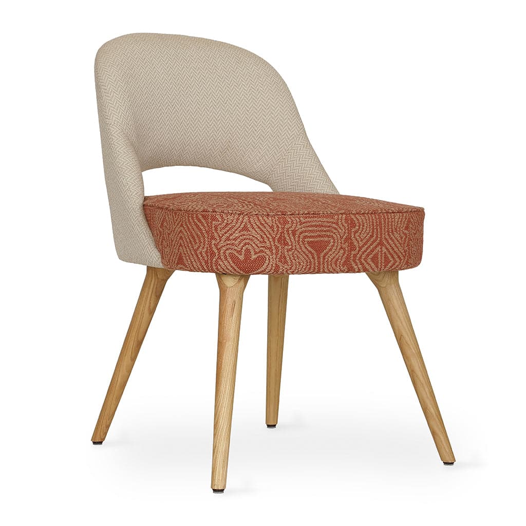Kiero - Ash/Oak.Beech Dining Chair, Multicolor Print by Alankaram