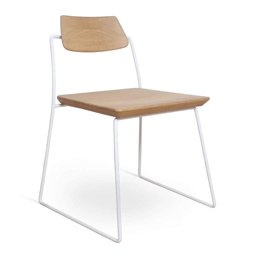 Minik - Metal Dining Chair, Ash/Oak/Beech Seat & Back 3 by Alankaram