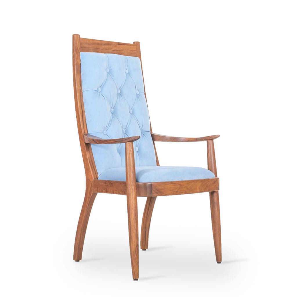 Pranshu - Teak Dining Chair with Armrest 6 by Alankaram