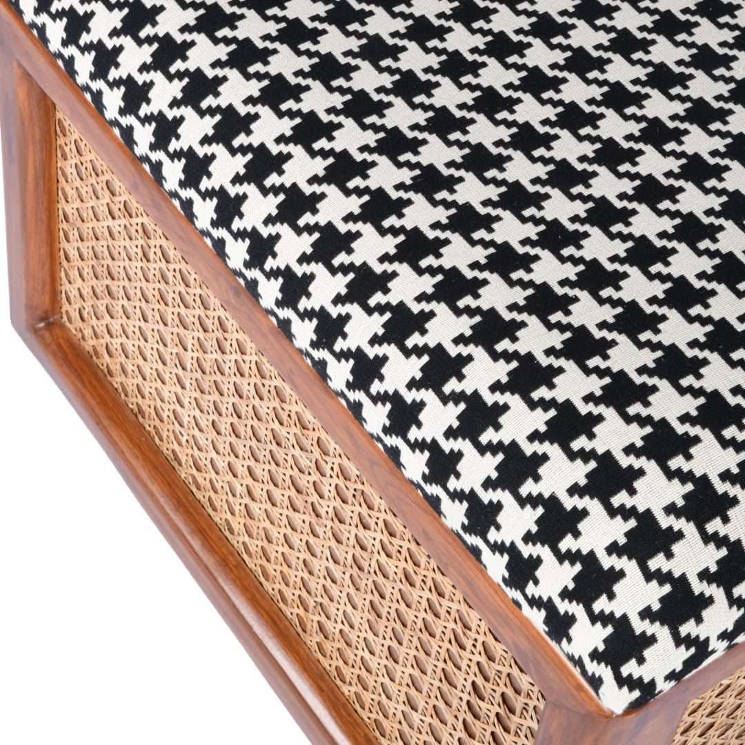 Houndstooth Ottoman by Opaque studio