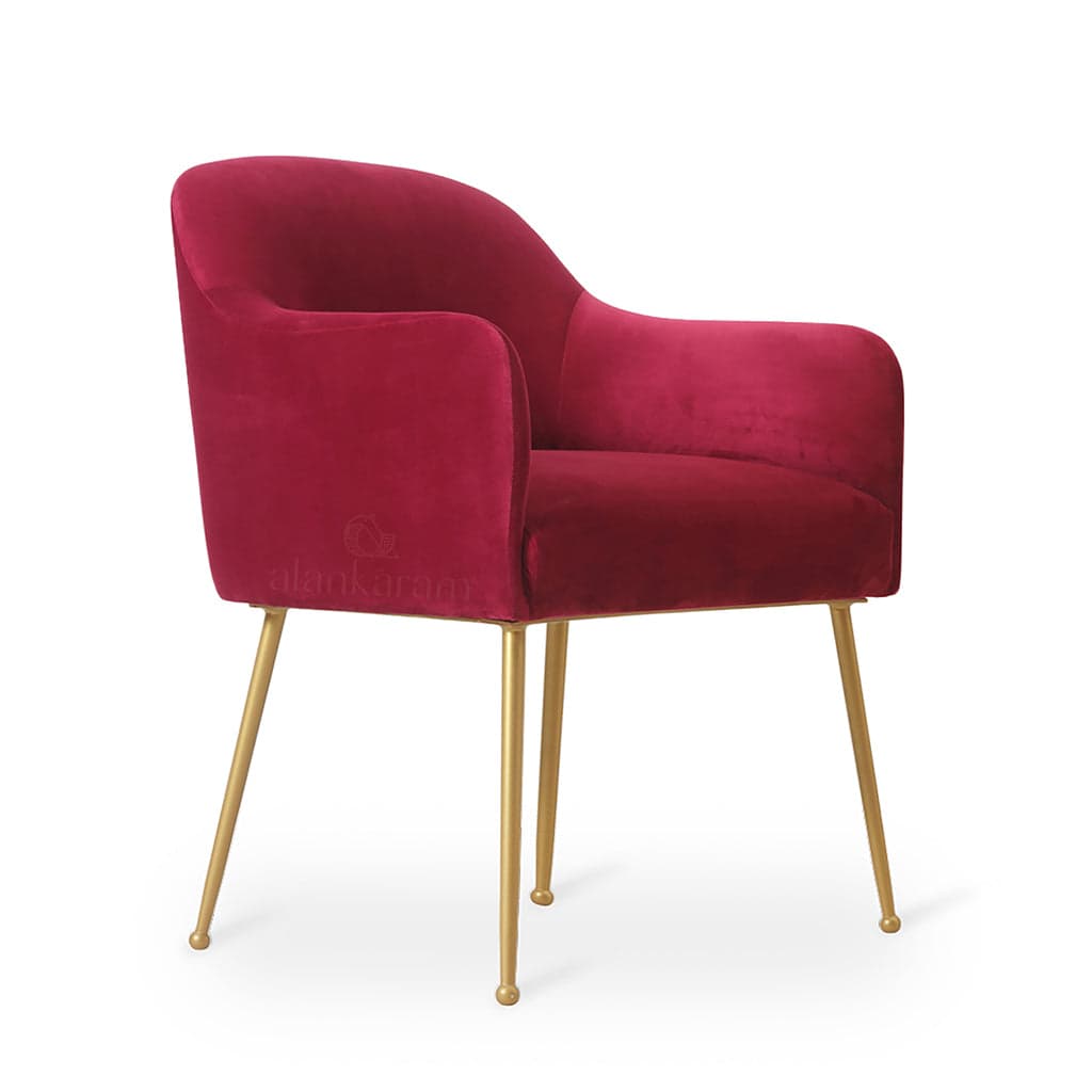 Aavaha - Dining Chair, Metal legs by Alankaram