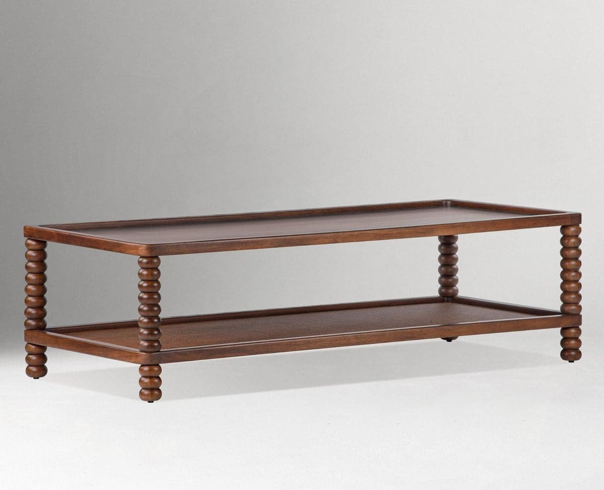 Goa Coastal Wooden Coffee Table - (Teak Finish) by Furniselan