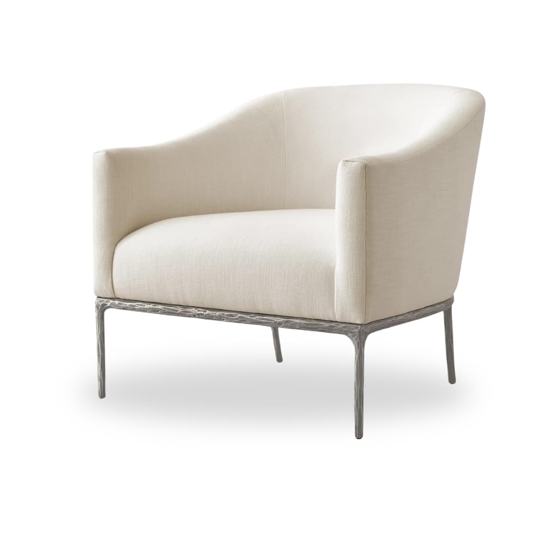 Valeria upholstered Arm Chair- Forged Pewter by The Inside project