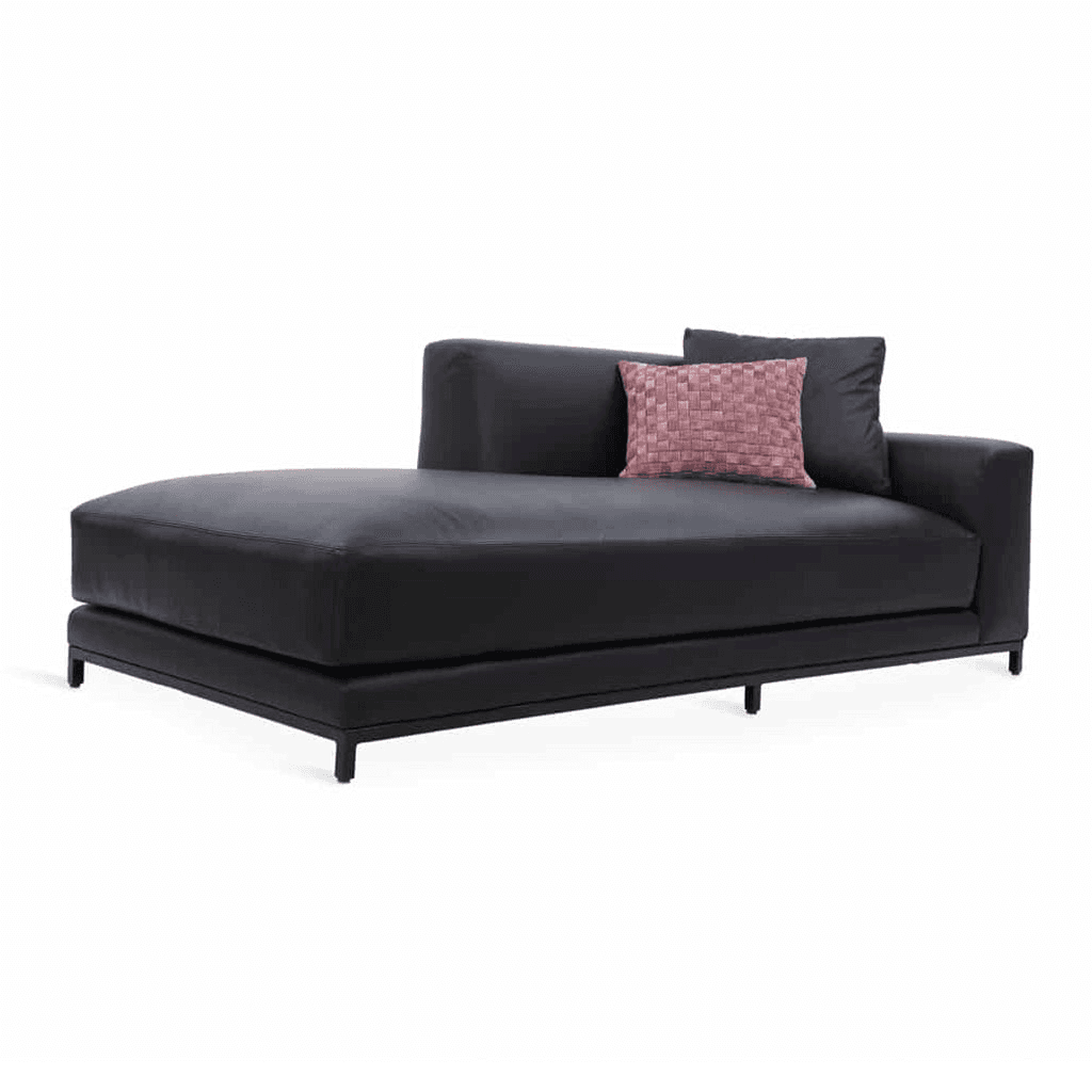 Pau - Metal Leg Three Seater Sofa, One side Armrest by Alankaram
