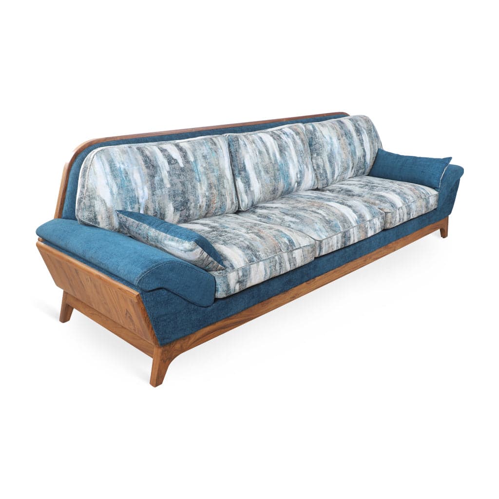 Doppio - Three Seater Teak Sofa 2 by Alankaram