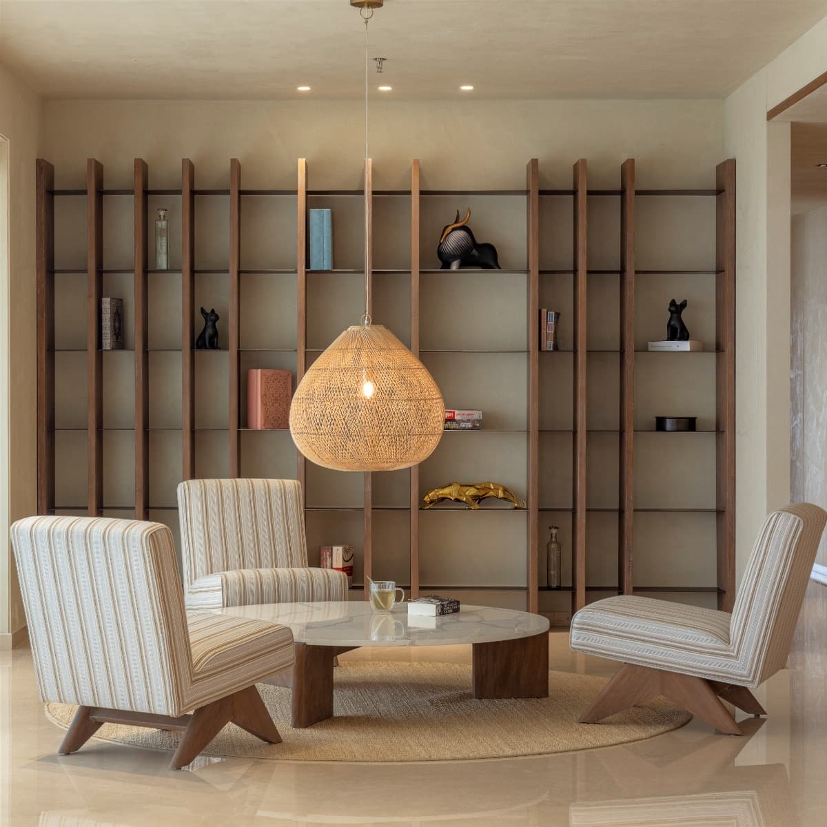 Sinag Upholstered Easy Chair-Golden Teak-Cabana Sepia by Dtale Modern