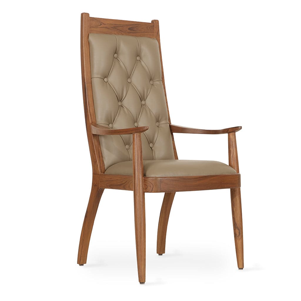 Pranshu - Teak Dining Chair with Armrest 5 by Alankaram