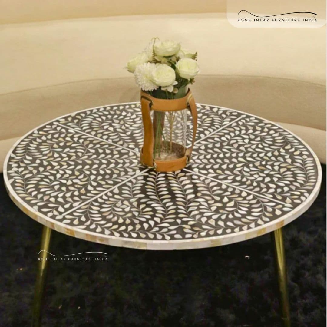 Mother of Pearl Center Table 1 by Bone Inlay Furniture India