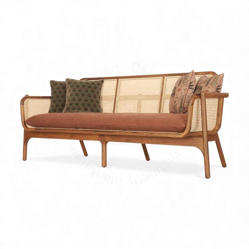 Bango - Three Seater Teak Sofa by Alankaram